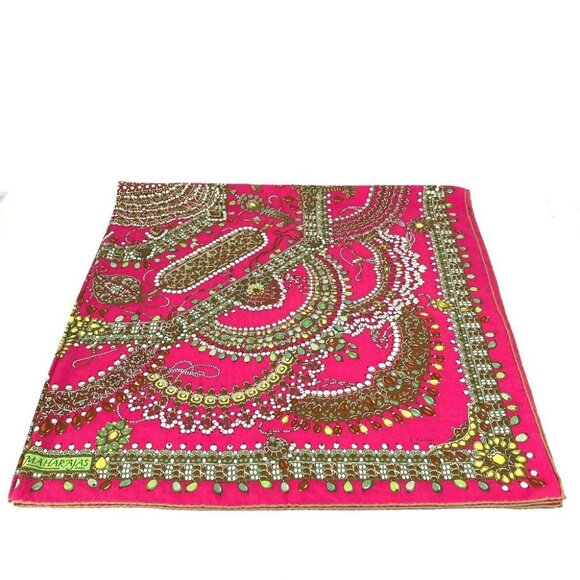 HERMES Maharaja's Jewelry Calle Jean 140 Large format shawl Stole / Shawl Scarf - Picture 1 of 11